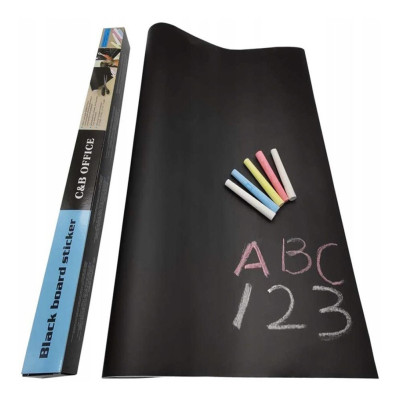 Самоклеюча плівка для малювання крейдою 45х30см Black Board Sticker дошка на стіну з крейдою Самоклеюча плівка для малювання крейдою 45х30см Black Board Sticker дошка на стіну з крейдою