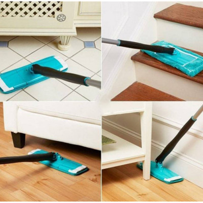 Швабра лентяйка с автоматическим отжимом для быстрой уборки Titan Twist Mop Чудо швабра 360 Синяя титан моп