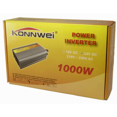 Преобразователь напряжения KONNWEI 1000W инвертор от аккумулятора автомобильный 24V-220V Преобразователь напряжения KONNWEI 1000W инвертор от аккумулятора автомобильный 24V-220V