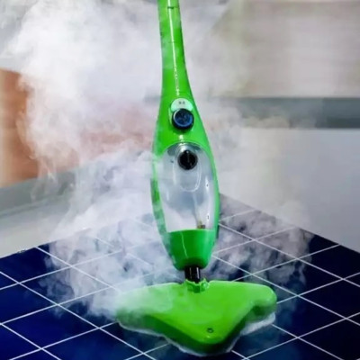 Паровая швабра 12 в1 пароочиститель H2O Steam Mop Х12 электрошвабра универсальная Зеленая Паровая швабра 12 в1 пароочиститель H2O Steam Mop Х12 электрошвабра универсальная Зеленая