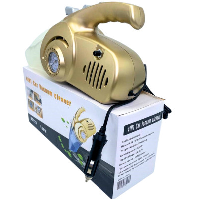 Автомобільний пилосос з манометром 4в1 Vacuum Cleaner компактний з компресором насадками та підсвічуванням Автомобільний пилосос з манометром 4в1 Vacuum Cleaner компактний з компресором насадками та підсвічуванням