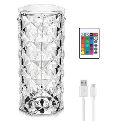 Светильник ночник настольный Crystal Rose Роза RGB сенсорный лампа с пультом на аккумуляторе 16 цветов Светильник ночник настольный Crystal Rose Роза RGB сенсорный лампа с пультом на аккумуляторе 16 цветов