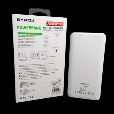 Повербанк 20000 mAh SYRОX PB107 Портативное зарядное устройство для телефона micro-USB и Type-C Power Bank Повербанк 20000 mAh SYRОX PB107 Портативное зарядное устройство для телефона micro-USB и Type-C Power Bank