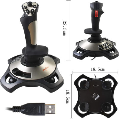 Штурвал джойстик для пк ігровий провідний Flight Stick PXN 2113 PRO для авіасимулятора керування літаком Штурвал джойстик для пк ігровий провідний Flight Stick PXN 2113 PRO для авіасимулятора керування літаком