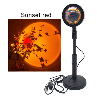 Sunset Lamp проекційний світильник червоний захід USB світильник проектор світло світанок атмосферна лампа для Sunset Lamp проекційний світильник червоний захід USB світильник проектор світло світанок атмосферна лампа для
