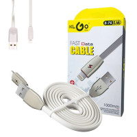 USB кабель для заряджання гаджетів та передачі даних Lightning 1м провід з функцією швидкого заряджання 2.4A USB кабель для заряджання гаджетів та передачі даних Lightning 1м провід з функцією швидкого заряджання 2.4A