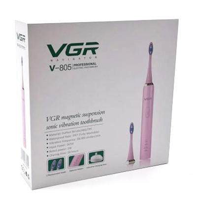 Электрическая зубная щетка VGR V 805 ультразвуковая USB электрощетка на аккумуляторе пульсирующая Электрическая зубная щетка VGR V 805 ультразвуковая USB электрощетка на аккумуляторе пульсирующая