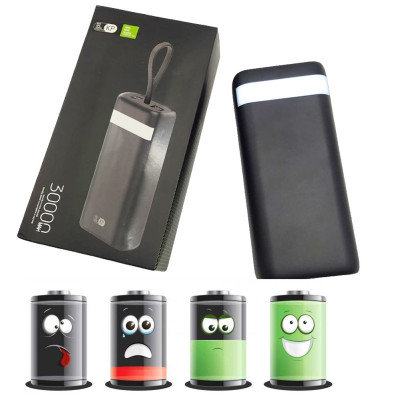 Повербанк KP 30000 mAh Power bank портативный зарядное устройство для телефона Micro USB Type C USB Lightning