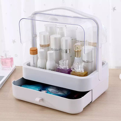 Органайзер для косметики Пилезахисний Водонепроникний Cosmetic Storage Box LD 388 Настільний бокс Рожевий Органайзер для косметики Пилезахисний Водонепроникний Cosmetic Storage Box LD 388 Настільний бокс Рожевий