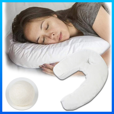 Подушка ортопедическая на одну сторону Side Sleeper Pro White Подушки подковы для шеи и для сна на боку Подушка ортопедическая на одну сторону Side Sleeper Pro White Подушки подковы для шеи и для сна на боку