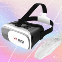 Окуляри віртуальної реальності VR BOX з пультом Шолом 3D для телефону Стерео та відео окуляри Окуляри віртуальної реальності VR BOX з пультом Шолом 3D для телефону Стерео та відео окуляри