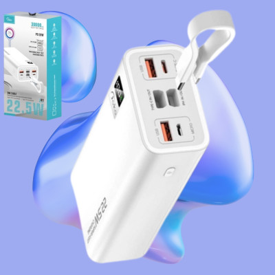 Повербанк 30000 mAh з дисплеєм Зовнішній акумулятор Joko J41 зарядний пристрій USB Type-C Lightning для телефону