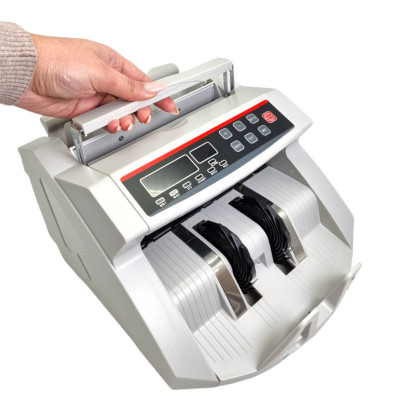 Рахункова машинка Детектор валют Bill Counter 2108 UV MG з подвійною детекцією та регулюванням швидкості Сіра Рахункова машинка Детектор валют Bill Counter 2108 UV MG з подвійною детекцією та регулюванням швидкості Сіра