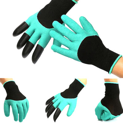 Гумові рукавички з кігтями для саду та городу Garden Genie Gloves Рукавички граблі садові Гумові рукавички з кігтями для саду та городу Garden Genie Gloves Рукавички граблі садові