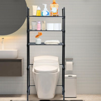Полиця над унітазом багатофункціональна підлогова Toilet Rack AY2035 Металевий стелаж 152х47х26см Полиця над унітазом багатофункціональна підлогова Toilet Rack AY2035 Металевий стелаж 152х47х26см