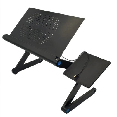 Столик трансформер для ноутбука складаний металевий LAPTOP TABLE Т9 охолоджуючий набір з GPS трекером Столик трансформер для ноутбука складаний металевий LAPTOP TABLE Т9 охолоджуючий набір з GPS трекером