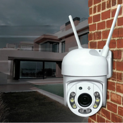 Камера відеоспостереження поворотна вулична CAMERA YCC365 plus Wi-Fi IP 3 МП для зовнішнього спостереження та будинку