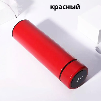 Умный термос с датчиком индикатором температуры красный термокружка 500 мл с интеллектуальным LED экраном Умный термос с датчиком индикатором температуры красный термокружка 500 мл с интеллектуальным LED экраном