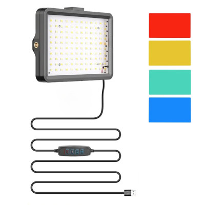 Світлодіодна лампа прямокутна 15х10см Square Fill Light зі штативом 2м з кольоровими фільтрами для фото відео Світлодіодна лампа прямокутна 15х10см Square Fill Light зі штативом 2м з кольоровими фільтрами для фото відео