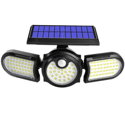 Вуличний ліхтар на сонячній батареї Solar induction SH 1206А з датчиком руху потрійний індукційний 112 LED Вуличний ліхтар на сонячній батареї Solar induction SH 1206А з датчиком руху потрійний індукційний 112 LED