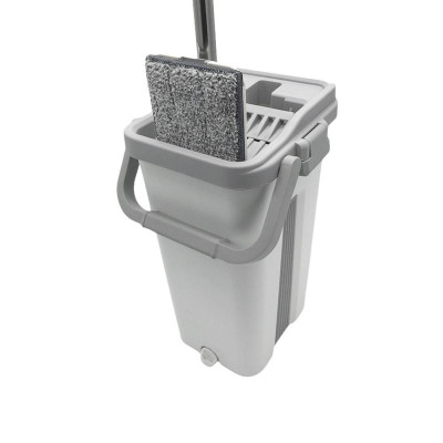 Комплект швабра с ведром с 5 насадками Белая Scratch Easy Mop с автоматическим отжимом Комплект швабра с ведром с 5 насадками Белая Scratch Easy Mop с автоматическим отжимом