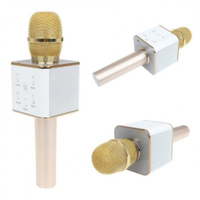 Микрофон караоке для детей беспроводной Q7 Розовый Rose USB Bluetooth с чехлом Игрушка микрофон с динамиком Микрофон караоке для детей беспроводной Q7 Розовый Rose USB Bluetooth с чехлом Игрушка микрофон с динамиком