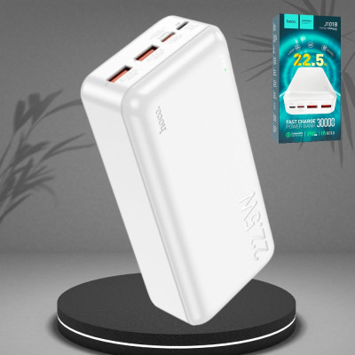 Повербанк J101B 30000 mAh із швидкою зарядкою універсальний зарядний пристрій 22.5W USB Type-C micro USB