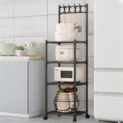 Стелаж підлоговий з гачками на 4 яруси Hook Storage Rack SKLM-21 Полиця стійка для кухні Стелаж підлоговий з гачками на 4 яруси Hook Storage Rack SKLM-21 Полиця стійка для кухні
