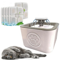 Фонтан поилка с пятью сменными фильтрами Pet Water FOUNTAIN для собак и котов автоматическая