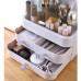 Органайзер для косметики Пылезащитный Водонепроницаемый Cosmetic Storage Box LD 288 Двухъярусный бокс Серый