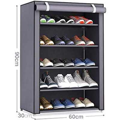Тканевый шкаф полка для обуви тканевой стеллаж обувная подставка 60x30x90 см Brown Тканевый шкаф полка для обуви тканевой стеллаж обувная подставка 60x30x90 см Brown