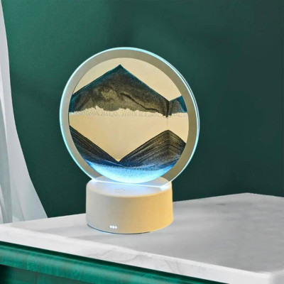 Песочный 3D ночник Настольная RGB лампа художественный свет песочные часы