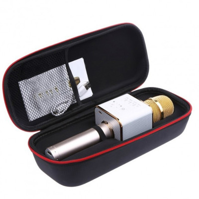 Микрофон караоке для детей беспроводной Q7 Розовый Rose USB Bluetooth с чехлом Игрушка микрофон с динамиком Микрофон караоке для детей беспроводной Q7 Розовый Rose USB Bluetooth с чехлом Игрушка микрофон с динамиком