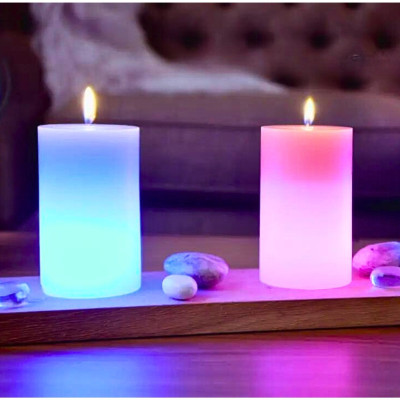 Воскова свічка з підсвічуванням світлодіодна хамелеон Candled Magic LED міняюча колір магічна декоративна Воскова свічка з підсвічуванням світлодіодна хамелеон Candled Magic LED міняюча колір магічна декоративна