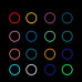 Кільцева кольорова LED лампа RGB 45 см Світлодіодна професійна селфі лампа для фото відеозйомок MJ18 Кільцева кольорова LED лампа RGB 45 см Світлодіодна професійна селфі лампа для фото відеозйомок MJ18