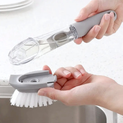 Щітка з дозатором для миття посуду Automatic Decontamination Wok Brush з насадками багатофункціональна Щітка з дозатором для миття посуду Automatic Decontamination Wok Brush з насадками багатофункціональна