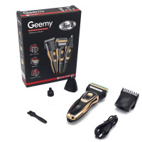 Машинка для стрижки волосся бездротова акумуляторна Тример для носа і брів 3в1 Geemy GM-595 Машинка для стрижки волосся бездротова акумуляторна Тример для носа і брів 3в1 Geemy GM-595