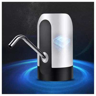 Електрична помпа дозатор для води з акумулятором Pump Dispenser Біла Насадка диспенсер на пляшку кулер Електрична помпа дозатор для води з акумулятором Pump Dispenser Біла Насадка диспенсер на пляшку кулер