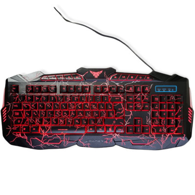 Игровая клавиатура V 100 и мышка с подсветкой молнии проводная геймерский набор клавиатуры и мыши Игровая клавиатура V 100 и мышка с подсветкой молнии проводная геймерский набор клавиатуры и мыши