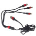 Кабель USB для зарядки телефону 3в1 Typec Micro Lightning провід швидка зарядка плетений 120см Кабель USB для зарядки телефону 3в1 Typec Micro Lightning провід швидка зарядка плетений 120см