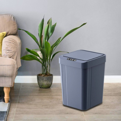 Відро для сміття з автоматичним датчиком руху 13л Smart Trash Barrel сенсорне з кришкою Відро для сміття з автоматичним датчиком руху 13л Smart Trash Barrel сенсорне з кришкою