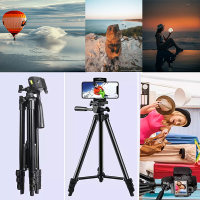 Штатив тринога для камери Tripod 3120A з кріпленням для телефону 102 см алюмінієвий з вбудованим рівнем Штатив тринога для камери Tripod 3120A з кріпленням для телефону 102 см алюмінієвий з вбудованим рівнем