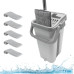 Комплект швабра с ведром  с 5 насадками Белая Scratch Easy Mop с автоматическим отжимом
