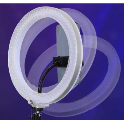 Кольцевая лампа светодиодная 3D RGB 30 см цветная двухсторонняя LED Селфи кольцо для фото блогеров от usb Кольцевая лампа светодиодная 3D RGB 30 см цветная двухсторонняя LED Селфи кольцо для фото блогеров от usb