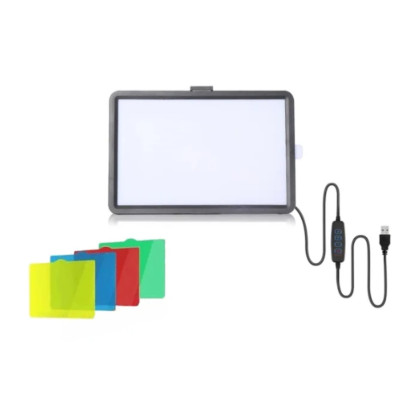 Светодиодная лампа прямоугольная LED Ring Fill Light 19х12.5см видеосвет с цветными фильтрами для фото видео Светодиодная лампа прямоугольная LED Ring Fill Light 19х12.5см видеосвет с цветными фильтрами для фото видео