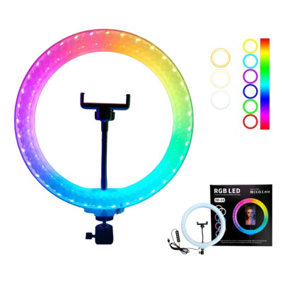 Светодиодная лампа кольцевая 3D RGB 26 см цветная двухсторонняя LED Селфи кольцо для фото блогеров от usb Светодиодная лампа кольцевая 3D RGB 26 см цветная двухсторонняя LED Селфи кольцо для фото блогеров от usb