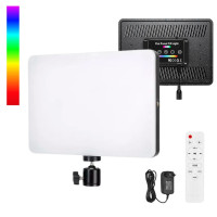 Прямоугольная светодиодная лампа 23х16см для студийного освещения RGB F99 с пультом для фото и видео Прямоугольная светодиодная лампа 23х16см для студийного освещения RGB F99 с пультом для фото и видео