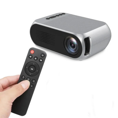 Портативний міні проектор Projector LED YG320 Mini сірий з динаміком для дому лед проектор кишеньковий домашній Портативний міні проектор Projector LED YG320 Mini сірий з динаміком для дому лед проектор кишеньковий домашній