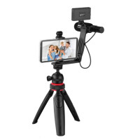 Набір для блогера Vlogger Kit з кульової голівкою штатив мікрофон спалах затиск для смартфона і екшн камери Набір для блогера Vlogger Kit з кульової голівкою штатив мікрофон спалах затиск для смартфона і екшн камери