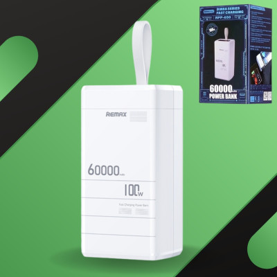 Повербанк 60000 mAh для ноутбука Remax RPP-650 100w зарядний пристрій Power Bank зарядний пристрій для гаджетів з дисплеєм Повербанк 60000 mAh для ноутбука Remax RPP-650 100w зарядний пристрій Power Bank зарядний пристрій для гаджетів з дисплеєм